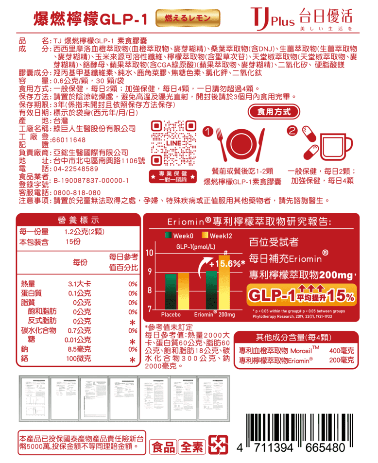 TJ NMN新賦活 膠囊 說明包裝盒